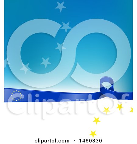 Clipart of a European Flag Background - Royalty Free Vector Illustration by Domenico Condello