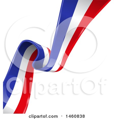 Clipart of a French Flag Background - Royalty Free Vector Illustration by Domenico Condello