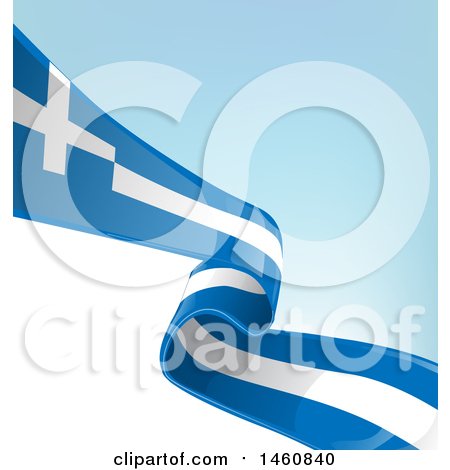 Clipart of a Greek Flag Background - Royalty Free Vector Illustration by Domenico Condello