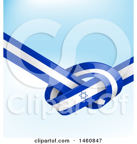 Clipart of an Israel Flag Background - Royalty Free Vector Illustration by Domenico Condello