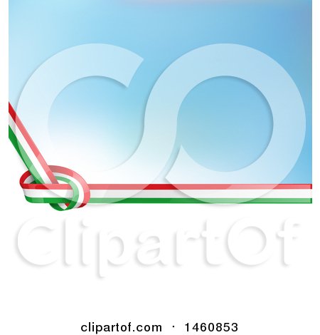Clipart of an Italian Flag Background - Royalty Free Vector Illustration by Domenico Condello