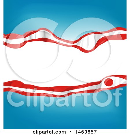 Clipart of a Japanese Flag Background - Royalty Free Vector Illustration by Domenico Condello