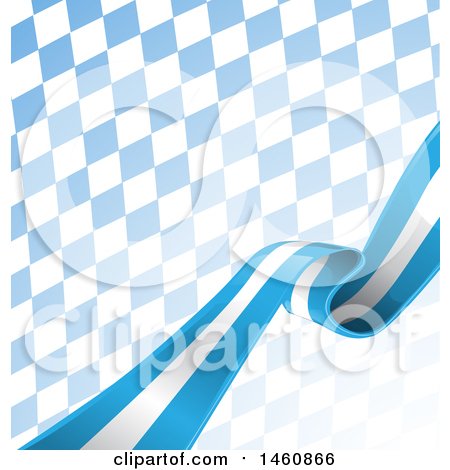 Clipart of an Oktoberfest Flag Background - Royalty Free Vector Illustration by Domenico Condello