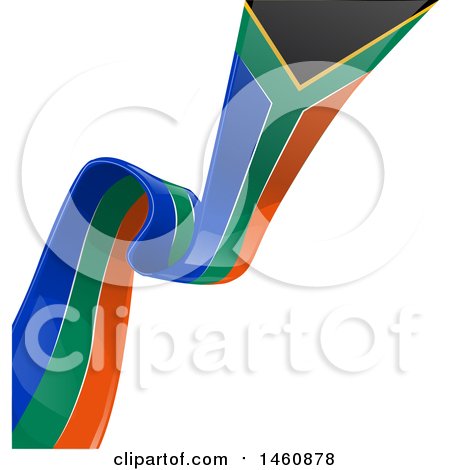 Clipart of a South African Flag Background - Royalty Free Vector Illustration by Domenico Condello