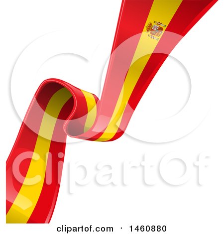 Clipart of a Spanish Flag Background - Royalty Free Vector Illustration by Domenico Condello
