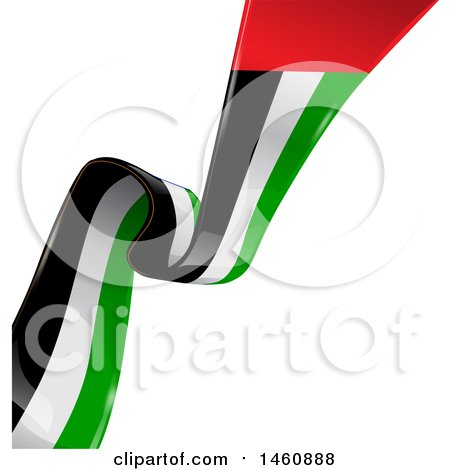 Clipart of a United Arab Emirates Flag Background - Royalty Free Vector Illustration by Domenico Condello