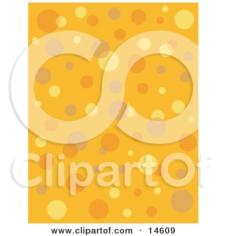 Retro Orange Background With Colorful Bubbles and Circles Clipart Illustration by Andy Nortnik