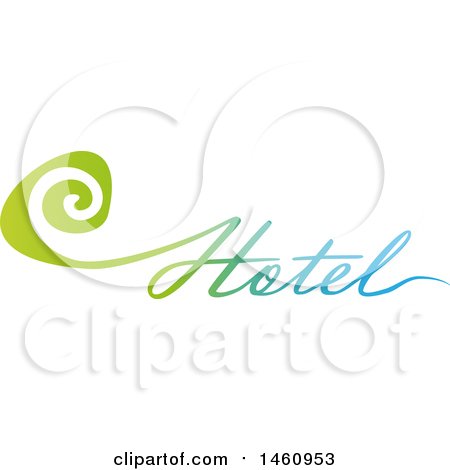 Clipart of a Hotel Text Design - Royalty Free Vector Illustration by Domenico Condello
