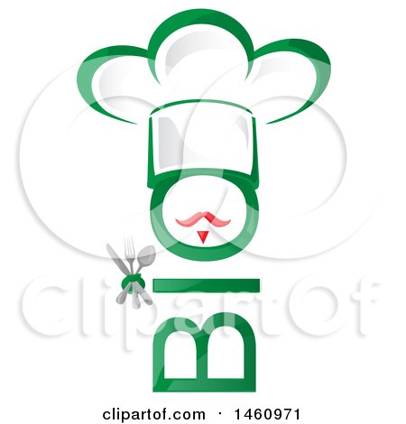 Clipart of a Bio and Chef Hat Design - Royalty Free Vector Illustration by Domenico Condello
