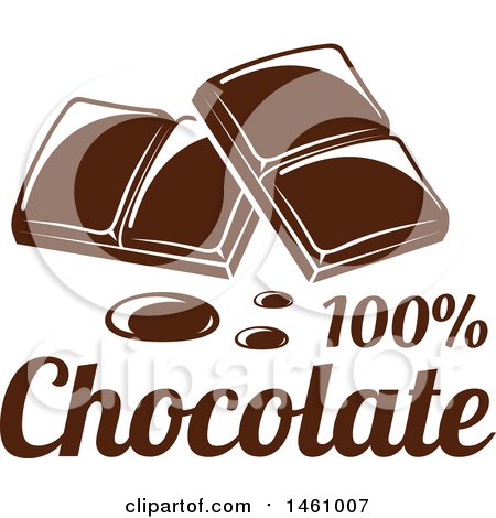 Clipart of Chocolate Squares and Text - Royalty Free Vector Illustration by Vector Tradition SM