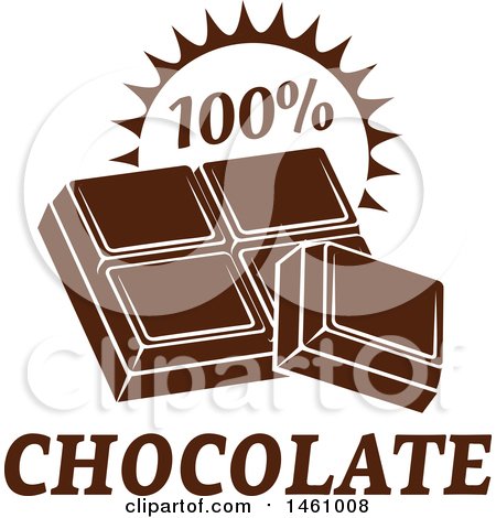 Clipart of Chocolate Squares with a Sun and Text - Royalty Free Vector Illustration by Vector Tradition SM