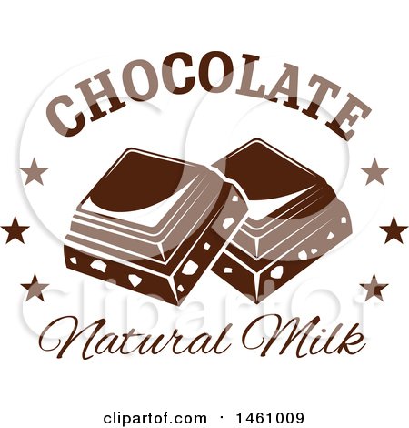Clipart of Chocolate Squares and Text - Royalty Free Vector Illustration by Vector Tradition SM