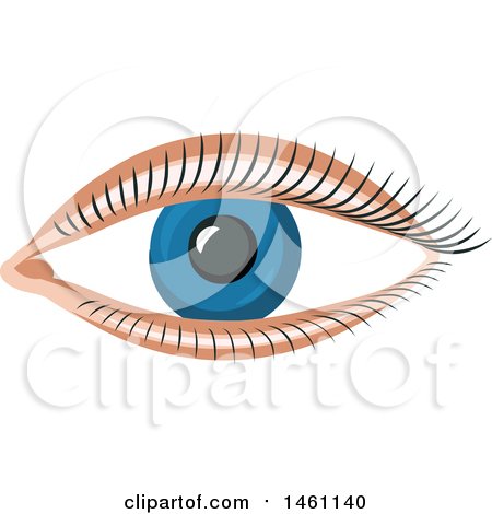 Clipart of a Blue Eye - Royalty Free Vector Illustration by Vector Tradition SM