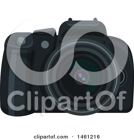 Clipart of a Dslr Camera - Royalty Free Vector Illustration by Vector Tradition SM