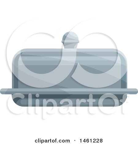 Clipart of a Butter Dish - Royalty Free Vector Illustration by Vector Tradition SM