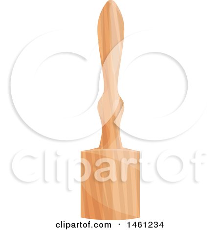 Clipart of a Wooden Spatula - Royalty Free Vector Illustration by Vector Tradition SM