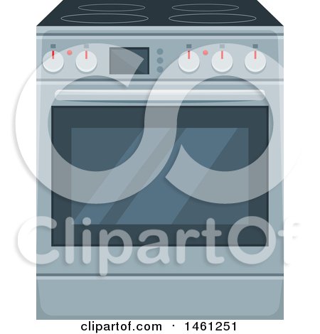 Clipart of a Range Oven - Royalty Free Vector Illustration by Vector Tradition SM