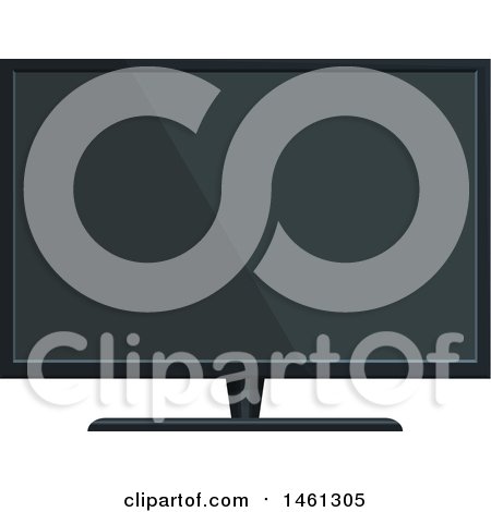 Clipart of a Tv or Computer Monitor - Royalty Free Vector Illustration by Vector Tradition SM