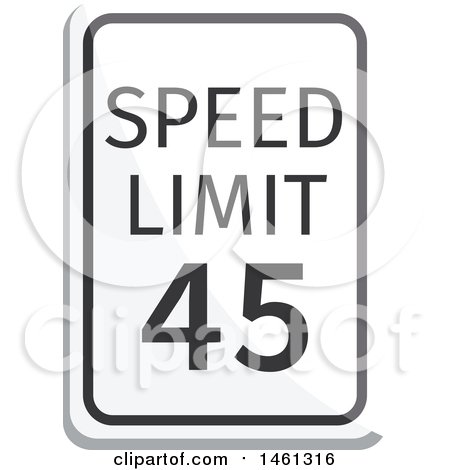Clipart of a Speed Limit Sign - Royalty Free Vector Illustration by Vector Tradition SM