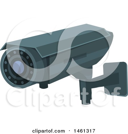 Clipart of a Surveillance Camera - Royalty Free Vector Illustration by Vector Tradition SM