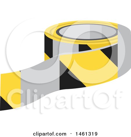 Clipart of a Roll of Caution Tape - Royalty Free Vector Illustration by Vector Tradition SM