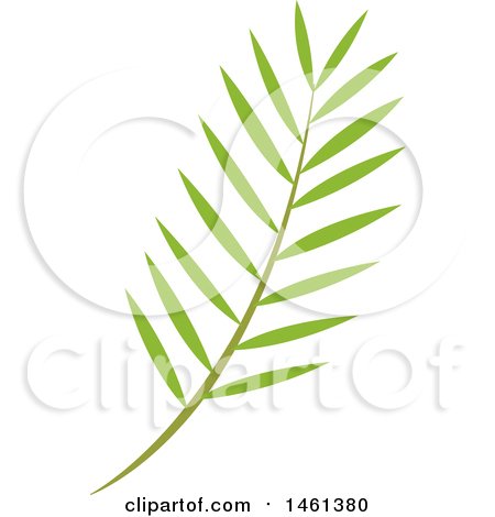 Clipart of a Green Palm Branch - Royalty Free Vector Illustration by Cherie Reve
