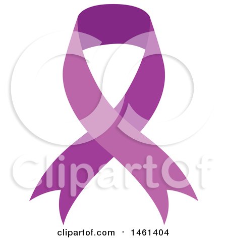 Clipart of a Purple Awareness Ribbon - Royalty Free Vector Illustration by Cherie Reve
