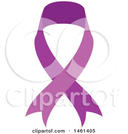 Clipart of a Purple Awareness Ribbon - Royalty Free Vector Illustration by Cherie Reve