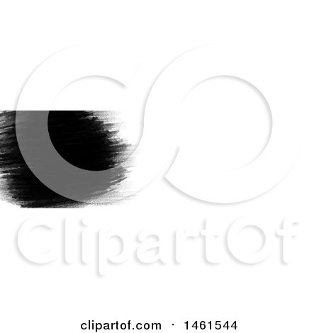 Clipart of a Black Paint Design on a White Website Banner Header - Royalty Free Vector Illustration by KJ Pargeter