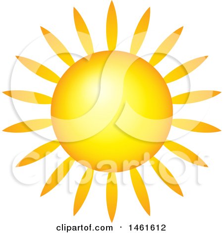 Clipart of a Summer Time Sun - Royalty Free Vector Illustration by visekart