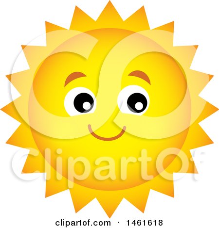 Clipart of a Summer Time Sun Character - Royalty Free Vector Illustration by visekart