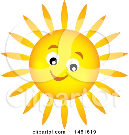 Clipart of a Summer Time Sun Character - Royalty Free Vector Illustration by visekart