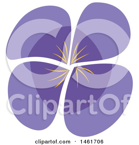 Clipart of a Purple Flower - Royalty Free Vector Illustration by Cherie Reve