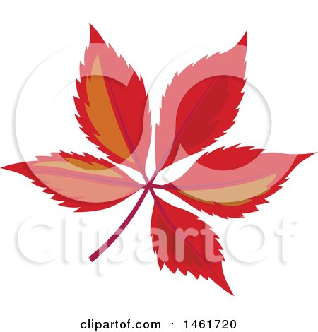 Clipart of Red Autumn Leaves - Royalty Free Vector Illustration by Cherie Reve