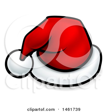Clipart of a Cartoon Red Santa Hat - Royalty Free Vector Illustration by AtStockIllustration