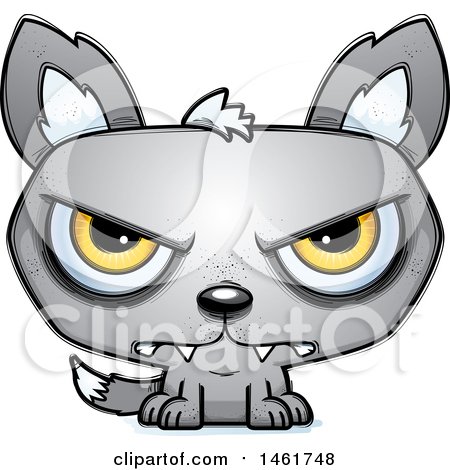 Clipart of a Cartoon Mad Evil Wolf - Royalty Free Vector Illustration by Cory Thoman