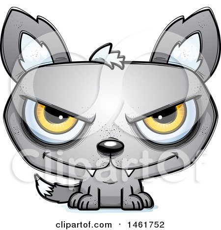 Clipart of a Cartoon Evil Wolf - Royalty Free Vector Illustration by Cory Thoman