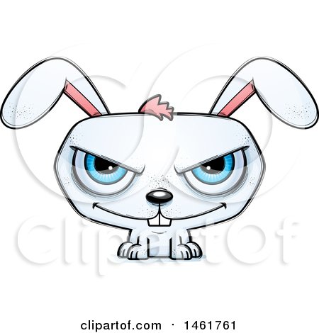 Clipart of a Cartoon Evil Bunny Rabbit - Royalty Free Vector Illustration by Cory Thoman