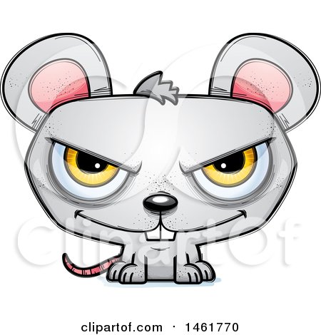 Clipart of a Cartoon Evil Mouse - Royalty Free Vector Illustration by Cory Thoman