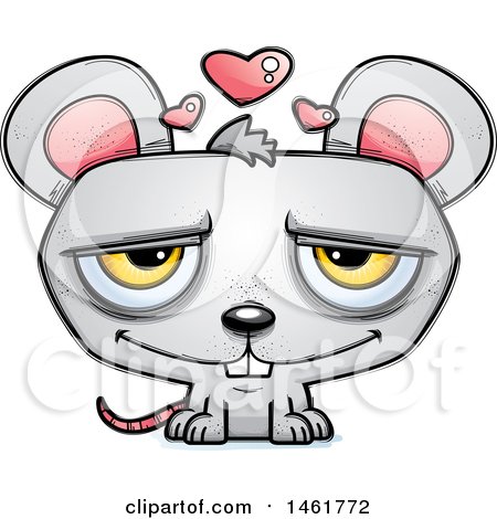 Clipart of a Cartoon Loving Evil Mouse - Royalty Free Vector Illustration by Cory Thoman