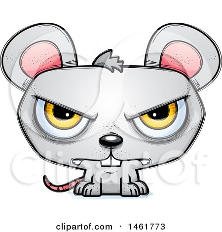 Clipart of a Cartoon Mad Evil Mouse - Royalty Free Vector Illustration by Cory Thoman