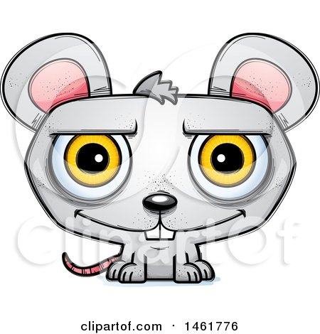 Clipart of a Cartoon Happy Evil Mouse - Royalty Free Vector Illustration by Cory Thoman