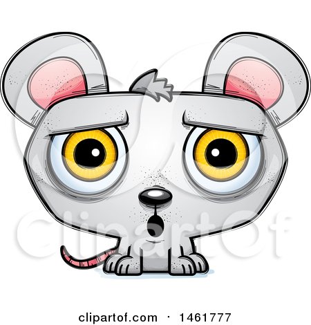 Clipart of a Cartoon Surprised Evil Mouse - Royalty Free Vector Illustration by Cory Thoman