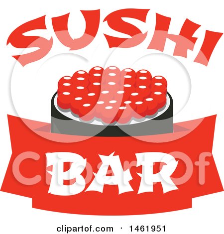 Clipart of a Caviar Sushi Design - Royalty Free Vector Illustration by Vector Tradition SM