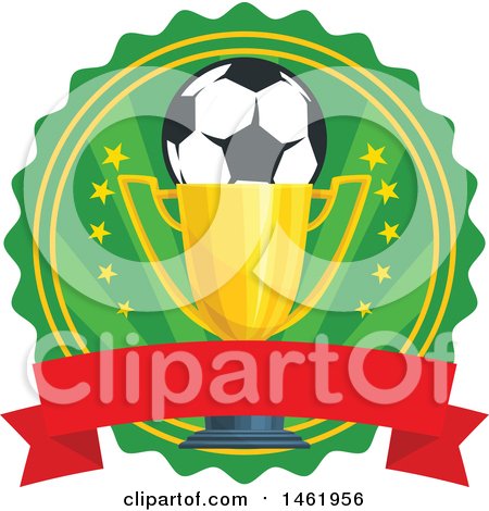 Clipart of a Soccer Ball and Trophy Design - Royalty Free Vector Illustration by Vector Tradition SM