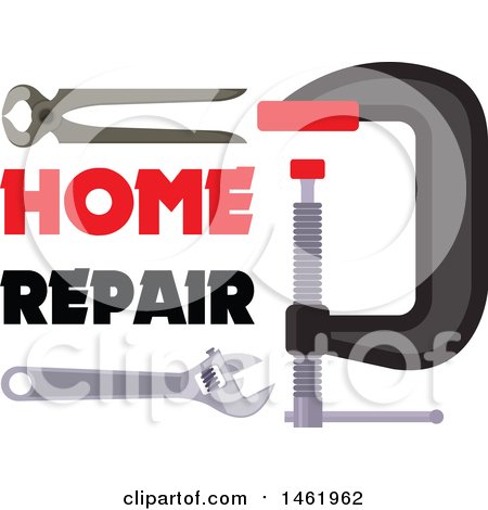 Clipart of a Home Repair Design - Royalty Free Vector Illustration by Vector Tradition SM