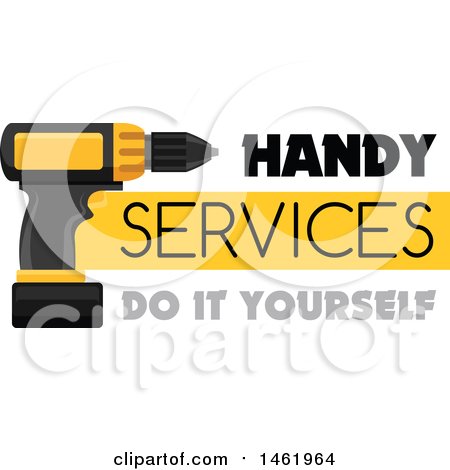 Clipart of a Power Drill Design - Royalty Free Vector Illustration by Vector Tradition SM