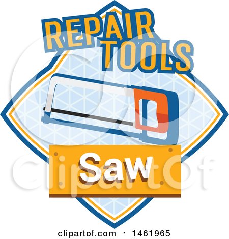 Clipart of a Saw Tool Design - Royalty Free Vector Illustration by Vector Tradition SM