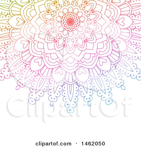 Clipart of a Colorful Mandala - Royalty Free Vector Illustration by KJ Pargeter