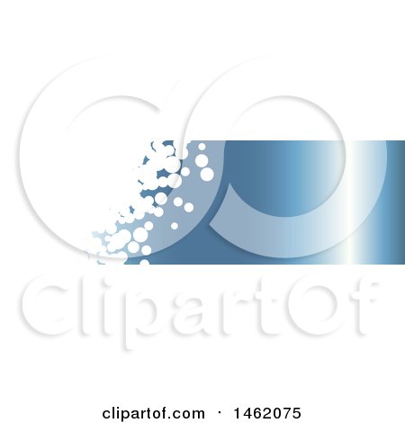 Clipart of a White Bubble and Gradient Blue Website Header Banner - Royalty Free Vector Illustration by KJ Pargeter